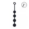 Round Silicone Anal Balls - L - 40mm - Black
